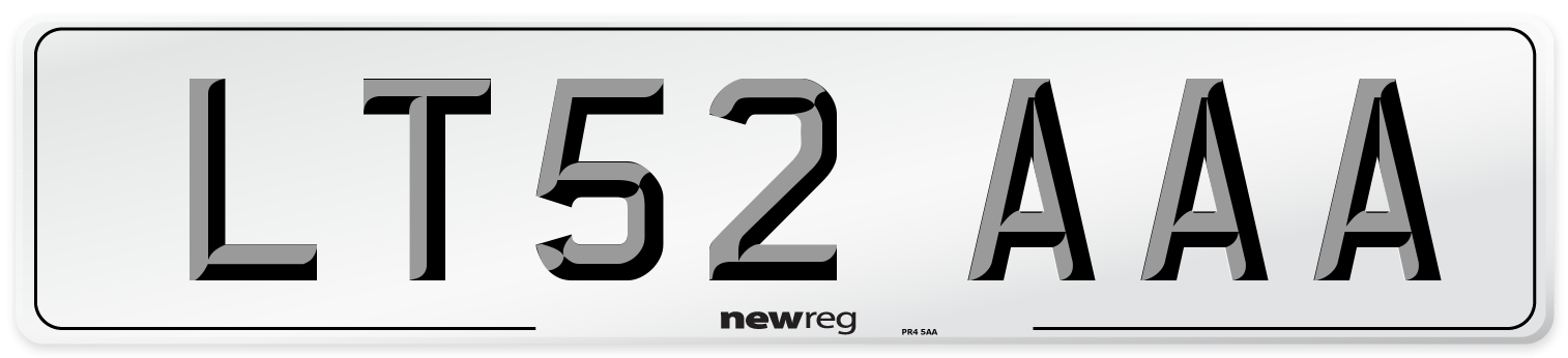 LT52 AAA Number Plate from New Reg